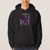 Womens I Wear Purple For My Husband Epilepsy Aware Hoodie (Voorkant)