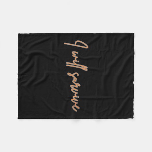 Womens I Will Survive - Fun Motivational &amp; Ico Fleece Deken (Voorkant (Horizontaal))