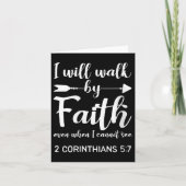 Womens I Will Walk By Faith When I Cannot See Chri Kaart (Voorkant)
