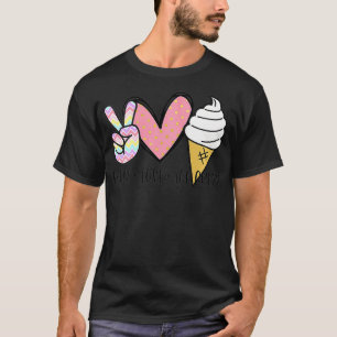 Womens Ice Cream Schattige voor Meisjes ns Vrouwen T-shirt