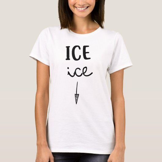 Womens Ice ijs grappige zwangerschap Baby T-shirt (Voorkant)