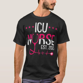 Womens ICU Nurse Est 2021 Geregistreerde verpleegk T-shirt