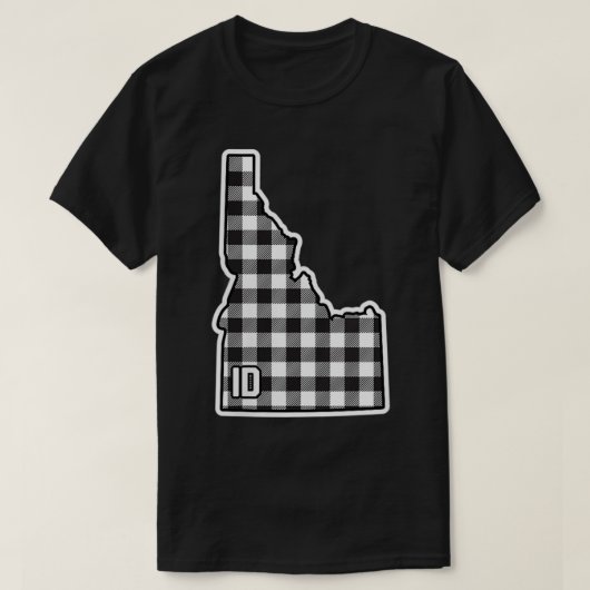 Womens Idaho Gingham Gestreepte Style Checkered ID T-shirt (Design voorkant)