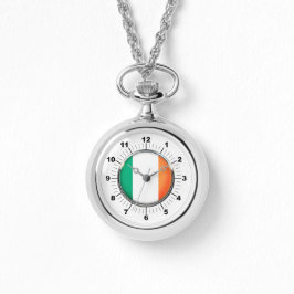 Women's Ierland Vlag Wraparound Zilver Horloge