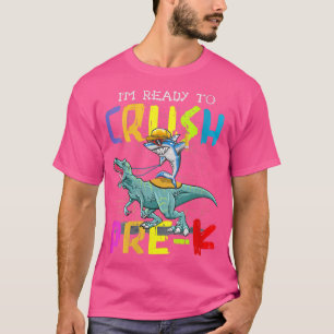 Womens ik klaar om PreK Shark Dinosaur terug te dr T-shirt