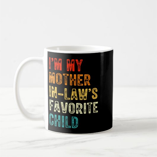 Womens I'm My Mother In Law's Favorite Child Funny Koffiemok (Links)