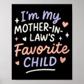 Womens I'm My Mother In Law's Favorite Child V-nec Poster (Voorkant)