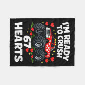 Women's I'm Ready To Crush 67 Hearts Truck Valenti Fleece Deken (Voorkant (Horizontaal))