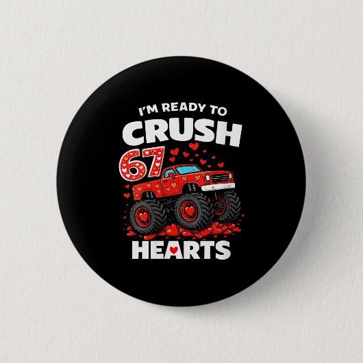 Women's I'm Ready To Crush 67 Hearts Truck Valenti Ronde Button 5,7 Cm (Voorkant)