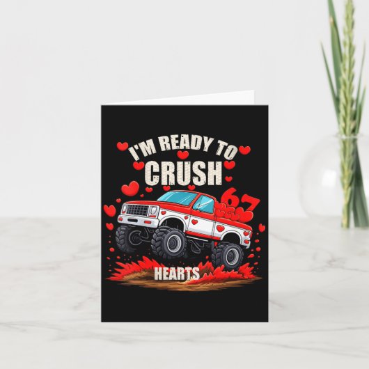 Women's I'm Ready To Crush 6 7 Hearts Truck Funny  Kaart (Voorkant)