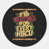 Womens I'm Rooting For Every Hbcu - Rooting Suprt  Ronde Sticker (Voorkant)