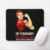 Womens In February We Wear Red - Heart Disease Awa Muismat (Met muis)