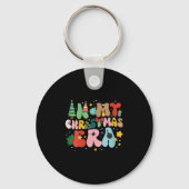 Womens In My Christmas Era Retro Groovy Christmas  Sleutelhanger (Voorkant)