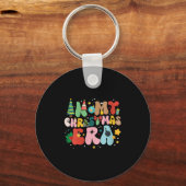 Womens In My Christmas Era Retro Groovy Christmas  Sleutelhanger (Voorkant)