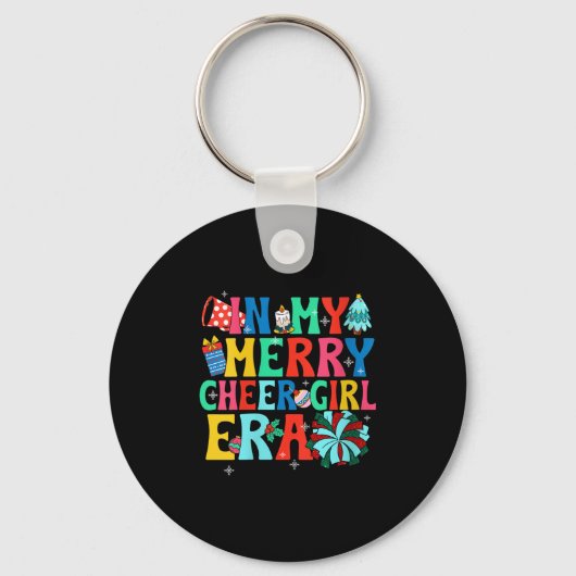 Womens In My Merry Cheer Girl Era Christmas Cheerl Sleutelhanger (Voorkant)
