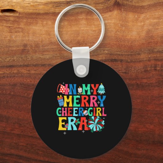 Womens In My Merry Cheer Girl Era Christmas Cheerl Sleutelhanger (Voorkant)