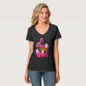 Womens In October We Wear Pink Ghosts & Pumpkins F T-shirt (Voorkant volledig)