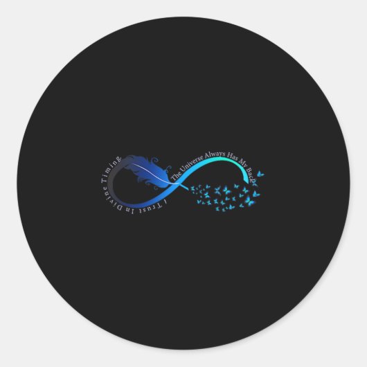 Womens Infinity Symbol Retro Forever Sitivity Moti Ronde Sticker (Voorkant)