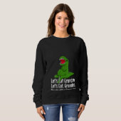 Womens interpunctie redt levens Grammatica Dino T  Trui (Voorkant volledig)