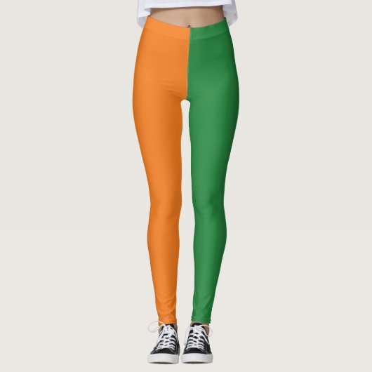 Women's Ireland Flag Kleuren Leggings, Hip Iers Leggings (Voorkant)