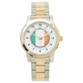 Women's Ireland vlag Oversized tweekleurig horloge