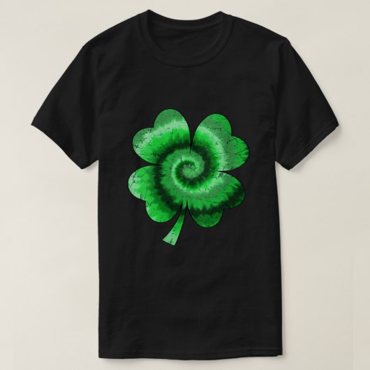 Womens Irish Shamrock Tie Dye Happy St Patricks Da T-shirt (Design voorkant)