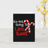 Womens It's Going To Lick Itself Candy Cane Christ Kaart (Gele Bloem)