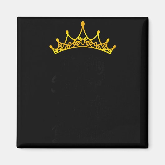 Womens Its My Sisters 80th Birthday Crown Happy 80 Magneet (Voorkant)