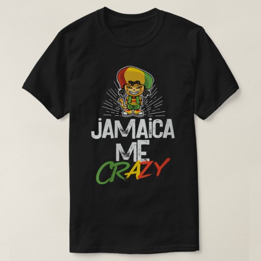 Womens Jamaica Me Crazy Jamaican Reggae Funny Ca T-shirt (Design voorkant)