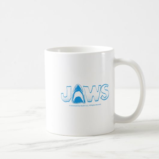 Womens Jaws 2025 Clic Shark Movie Icon Design V-ne Koffiemok (Rechts)
