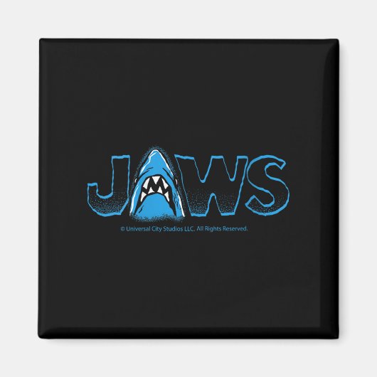 Womens Jaws 2025 Clic Shark Movie Icon Design V-ne Magneet (Voorkant)