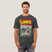 Womens Jaws Pulp Attack Comic Cover VNeck retro T-shirt (Voorkant volledig)