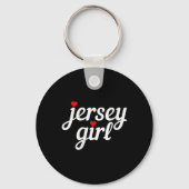 Womens Jersey Girl New Jersey Heart Funny Cute New Sleutelhanger (Voorkant)