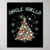 Womens Jingle Shells Christmas Tree Snowflakes Cel Poster (Voorkant)