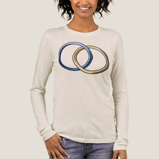 Women's Joined Rings Couple's Tri-blend Shirt (Voorkant)