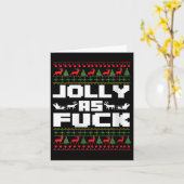 Womens Jolly As For Funny Christmas Raunchy Cuss W Kaart (Gele Bloem)