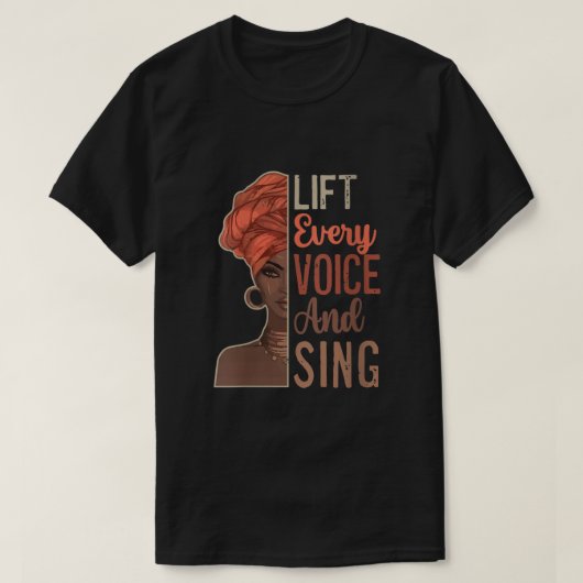 Womens Juneteenth Lift All Voice Sing Black Hist T-shirt (Design voorkant)