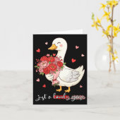 Women's Just A Lovely Goose Bouquet Roses Floral V Kaart (Gele Bloem)