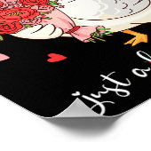 Women's Just A Lovely Goose Bouquet Roses Floral V Poster (Hoek)