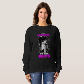 Womens Just a prinzess who wears boots creepy goth Trui (Voorkant volledig)