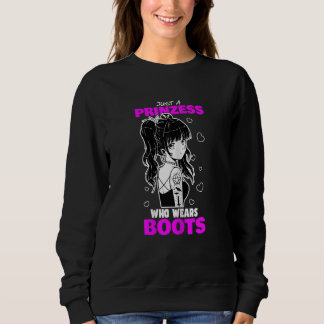 Womens Just a prinzess who wears boots creepy goth Trui
