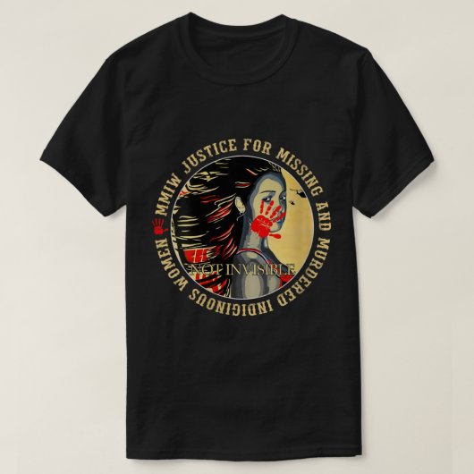 Womens Justice For MMIW Missing Murdered Indigenou T-shirt (Design voorkant)