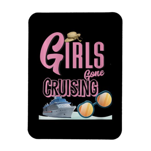Womens Jute Pet Girls Gone Cruising Magneet (Verticaal)