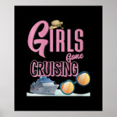 Womens Jute Pet Girls Gone Cruising Poster (Voorkant)