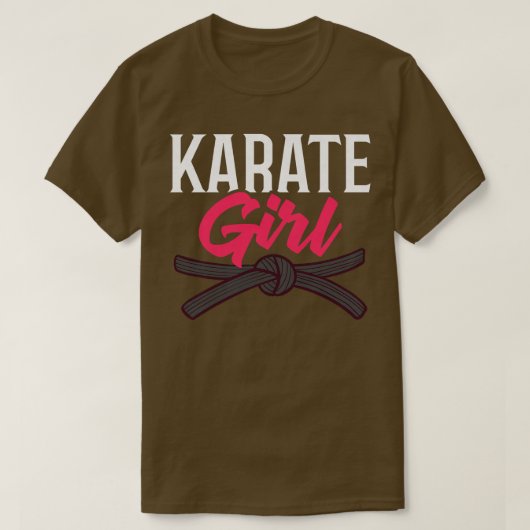 Womens Karate Fighter Black Belt Lesson Training B T-shirt (Design voorkant)