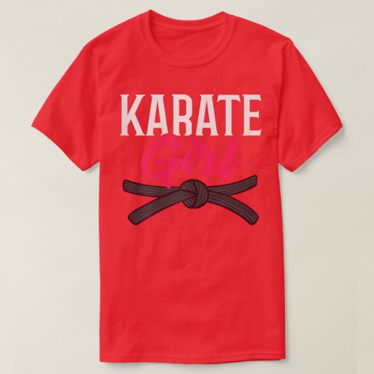 Womens Karate Fighter Black Belt Lesson Training B T-shirt (Design voorkant)