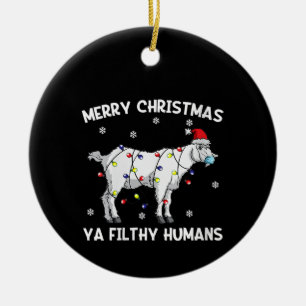 Womens Kerst-kerstgeit — kerstman Keramisch Ornament