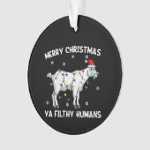 Womens Kerst-kerstgeit — kerstman Ornament (voorkant)