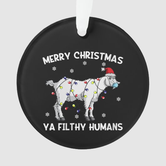 Womens Kerst-kerstgeit — kerstman Ornament (voorkant)