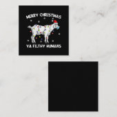 Womens Kerst-kerstgeit — kerstman Vierkante Visitekaartje (Voorkant / Achterkant)